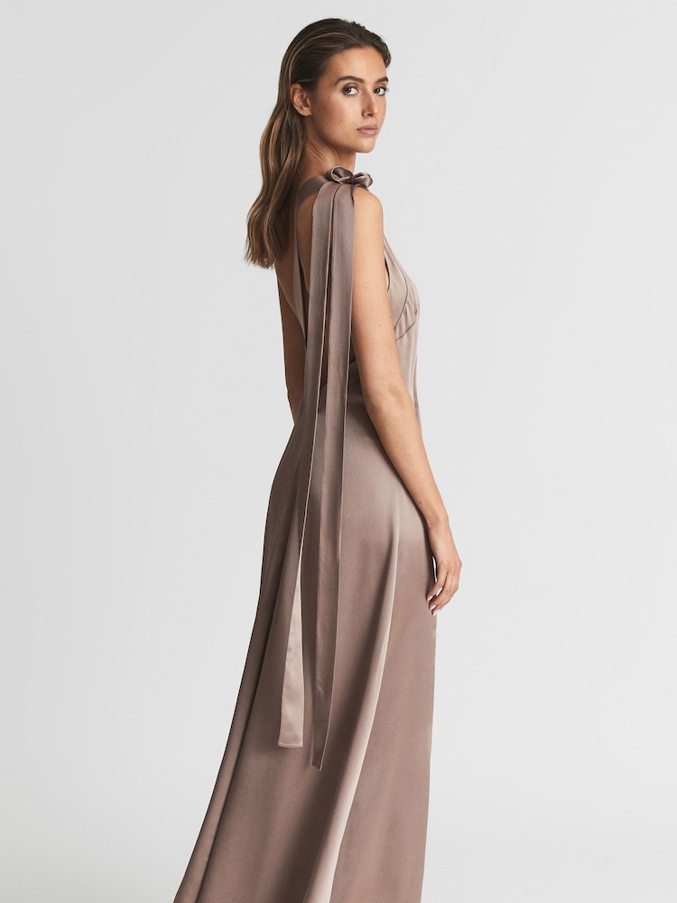 delphine one shoulder asymmetric maxi dress Buy Reiss Mink Delphine One Shoulder Asymmetric Maxi Dress from Next  Luxembourg