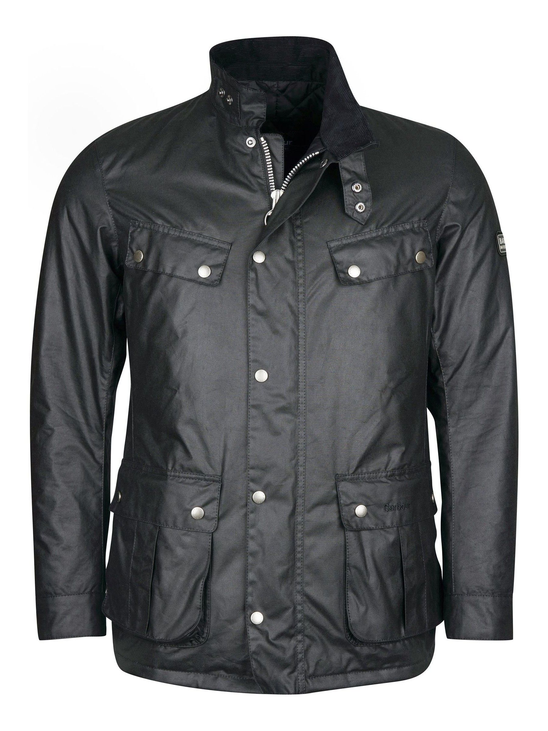 Przeglądaj Czarny - Woskowana kurtka Barbour® International Duke z