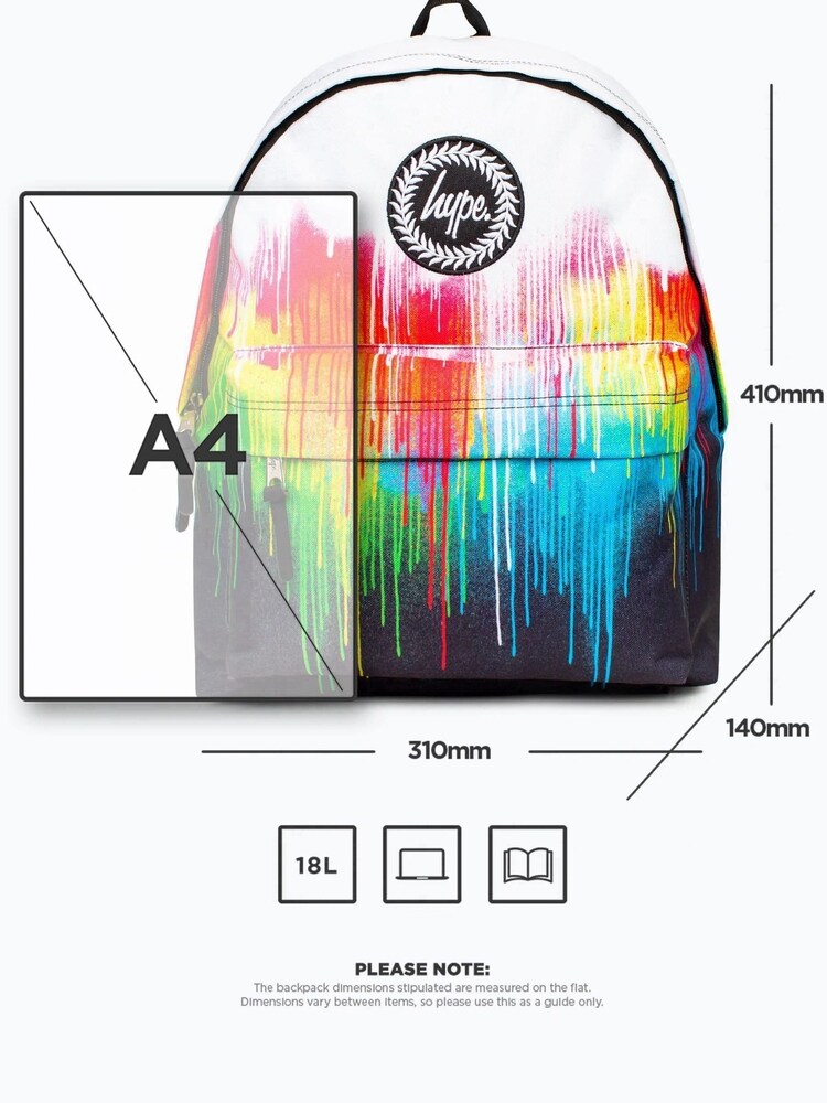 Hype. Red Multi Drip Backpack - Image 4 of 7