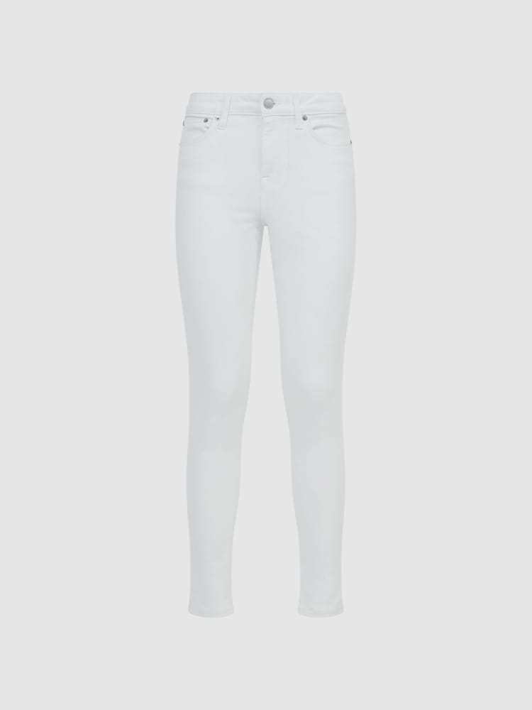 Reiss White Lux Mid Rise Skinny Jeans - Image 2 of 5
