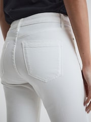 Reiss White Lux Mid Rise Skinny Jeans - Image 4 of 5