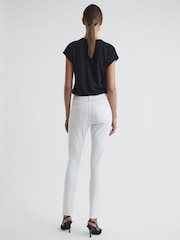 Reiss White Lux Mid Rise Skinny Jeans - Image 5 of 5