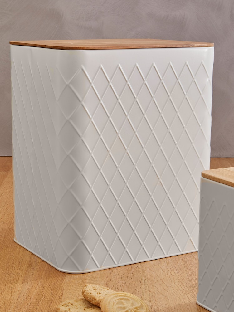 Maison by Premier Cream Rhombus Storage Canister - Image 2 of 4