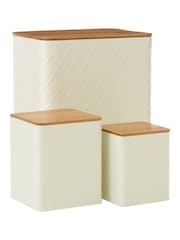 Maison by Premier Cream Rhombus Storage Canister - Image 4 of 4