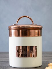 Interiors by Premier Cream Prescott Biscuit Canister - Image 1 of 3
