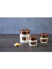 Interiors by Premier Cream Prescott Biscuit Canister - Image 3 of 3