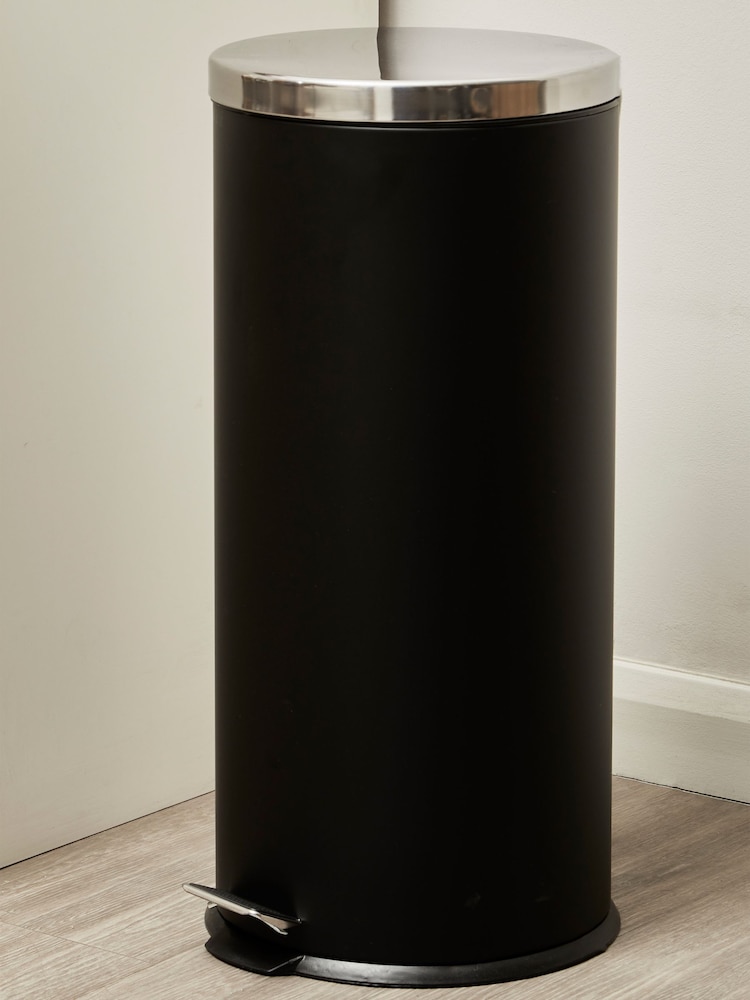 Maison by Premier Black 30Ltr Pedal Bin Matte Black - Image 1 of 3