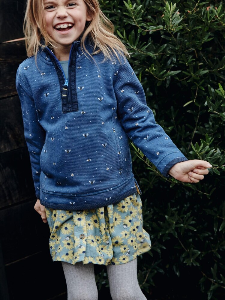 FatFace Blue Mini Me Bee Airlie Sweatshirt - Image 1 of 1