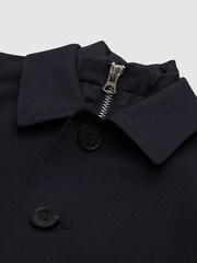 Reiss Navy Perrin Mac With Funnel-Neck Insert - Image 5 of 5