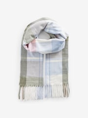 Pink Check Longline Midweight Scarf - Image 1 of 1