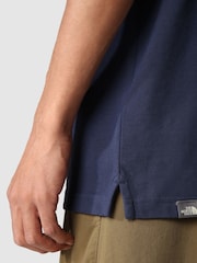 The North Face Blue Mens Piquet 100% Cotton Polo Shirt - Image 6 of 10