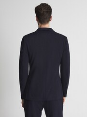 Reiss Navy Flexo Slim Fit Jersey-Stretch Blazer - Image 5 of 6