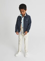 Reiss Multi Lexi Junior Cuban Collar Painted Print Shirt - Image 7 of 8
