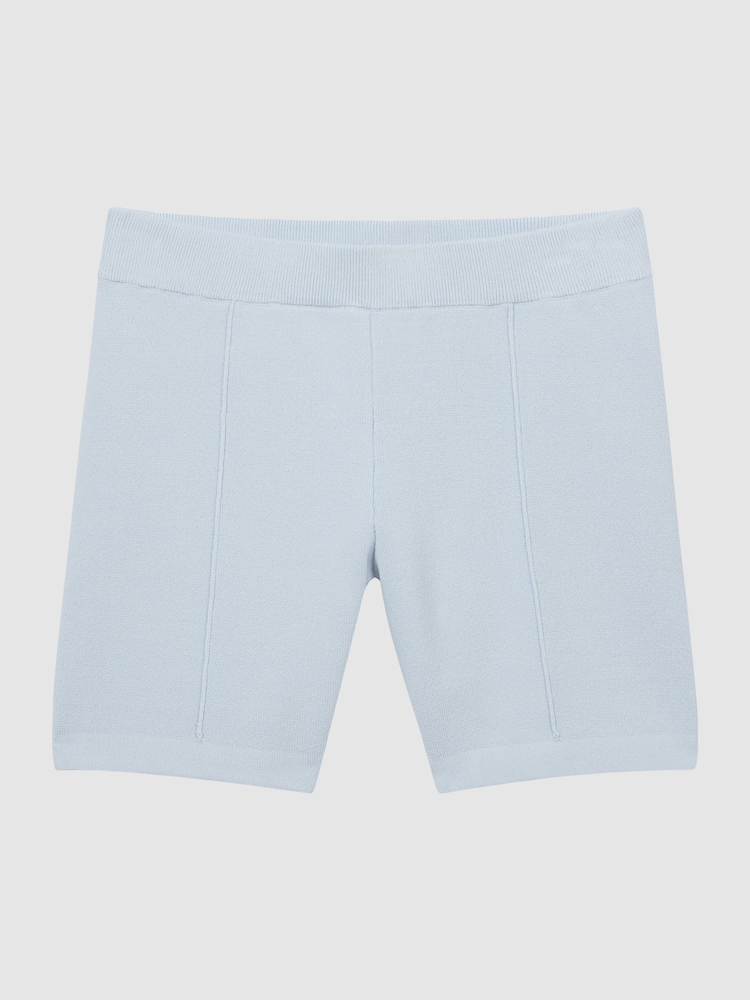 Reiss Soft Blue Latin Junior Jogger Style Stretch Shorts - Image 2 of 5 Reiss Soft Blue Latin Junior Jogger Style Stretch Shorts - Image 2 of 5