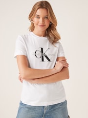 Calvin Klein Jeans 100% Cotton Core Monogram Regular Black T-Shirt - Image 1 of 5