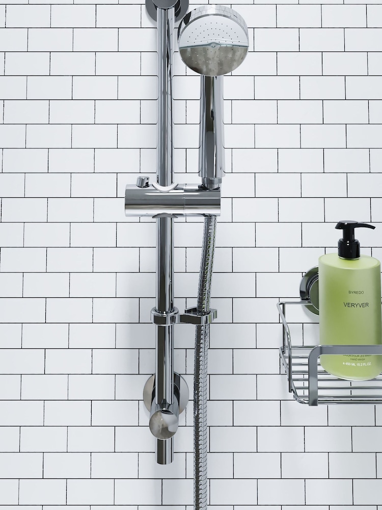CROYDEX Chrome Pressure Boost Chrome Shower Set - Image 1 of 4