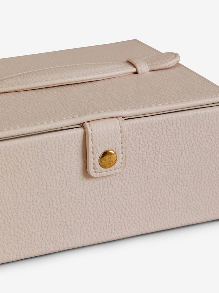 Nude Pink Faux Leather Jewellery Box Jewellery Box - Image 6 of 6