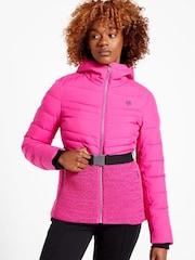 Pink Dare 2b x Next Hit The Slopes Premium Belted Ski Jacket - Image 4 of 9