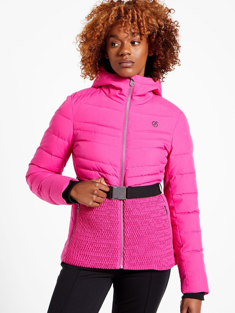 Pink Dare 2b x Next Hit The Slopes Premium Belted Ski Jacket - Image 4 of 9
