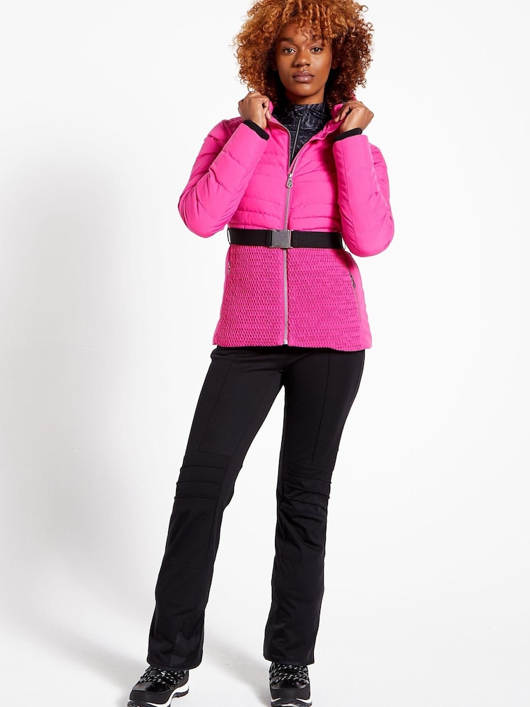 Pink Dare 2b x Next Hit The Slopes Premium Belted Ski Jacket - Image 6 of 9