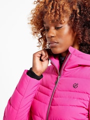 Pink Dare 2b x Next Hit The Slopes Premium Belted Ski Jacket - Image 7 of 9