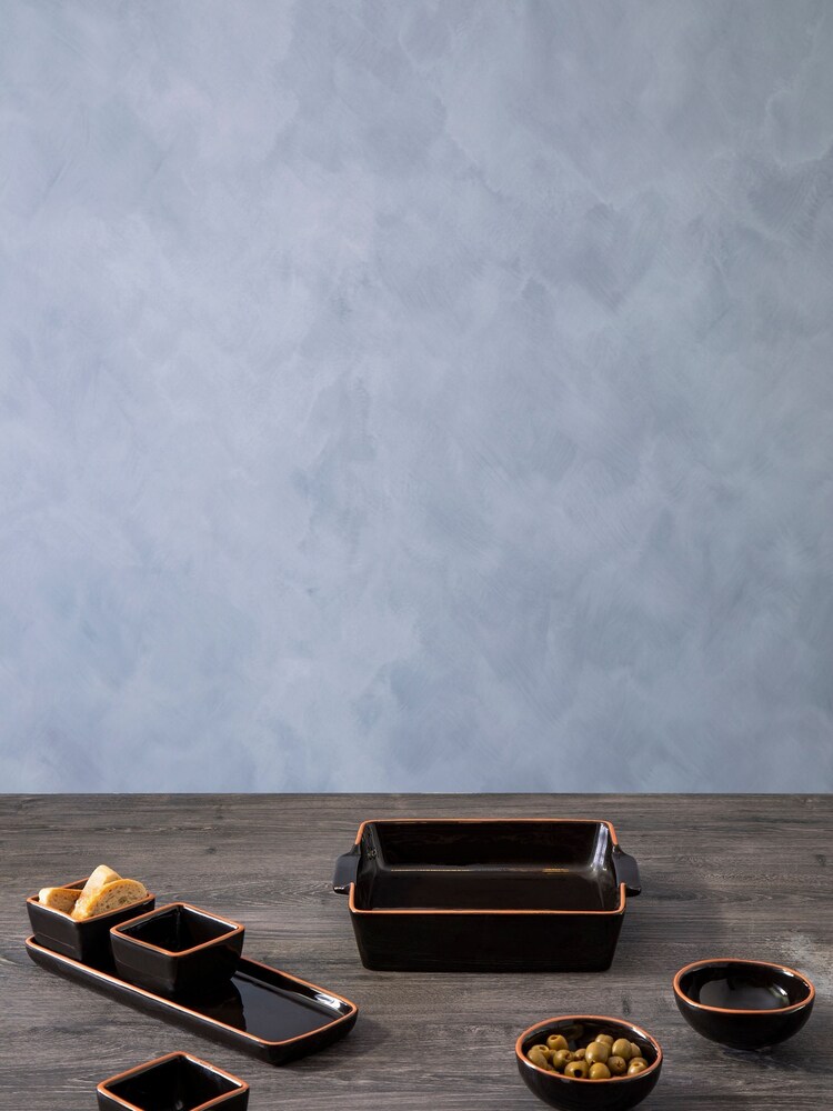 Interiors by Premier Set of 3 Black Calisto Dishes - Image 2 of 3