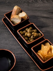 Interiors by Premier Set of 3 Black Calisto Dishes - Image 3 of 3