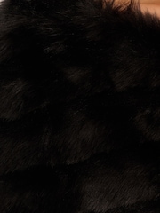 Adrianna Papell Faux Fur Brooch Coverup - Image 4 of 7