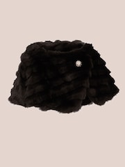 Adrianna Papell Faux Fur Brooch Coverup - Image 7 of 7