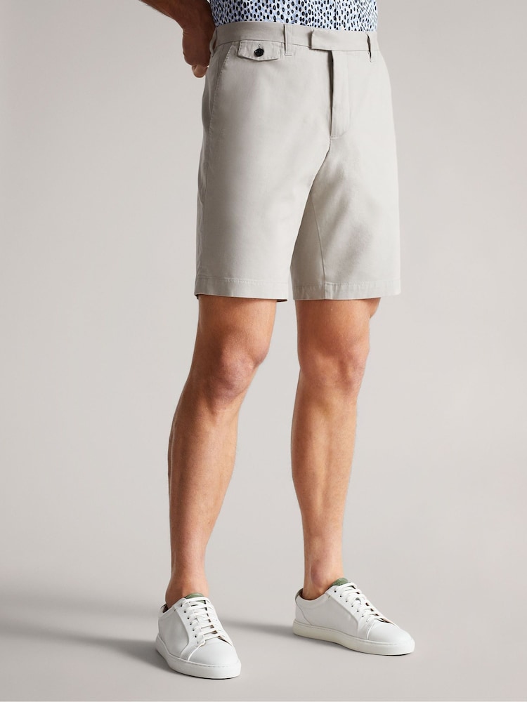 Ted Baker Grey Ashfrd Chino Shorts - Image 1 of 5 Ted Baker Grey Ashfrd Chino Shorts - Image 1 of 5