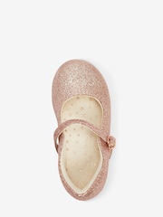 Pale Pink Glitter Wide Fit (G) Mary Jane Occasion Shoes - Image 3 of 4