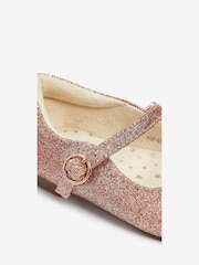 Pale Pink Glitter Wide Fit (G) Mary Jane Occasion Shoes - Image 4 of 4