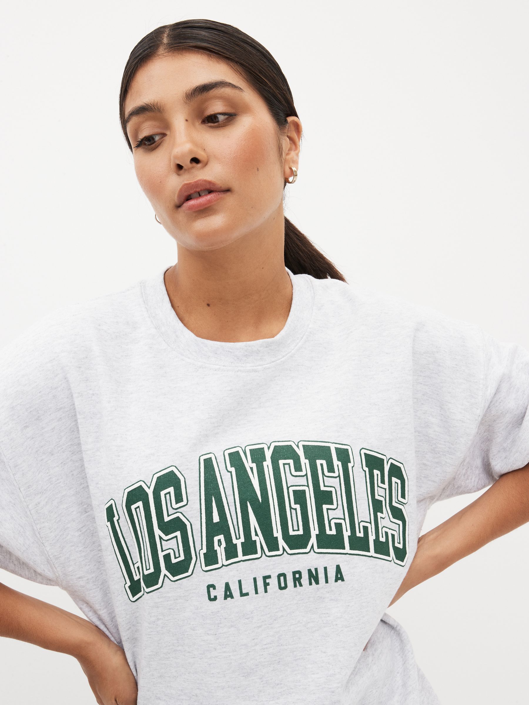 Buy Grey Los Angeles Graphic Sweatshirt from Next Luxembourg