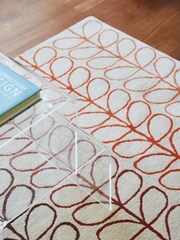 Orla Kiely Red Linear Stem Ombre Rug - Image 3 of 4
