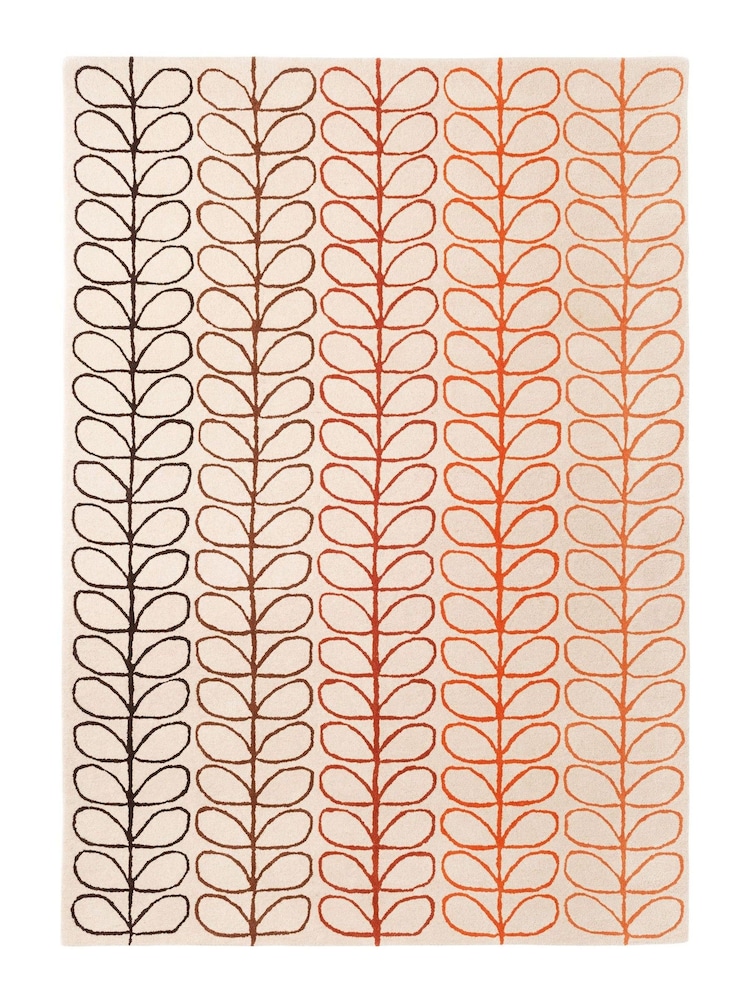 Orla Kiely Red Linear Stem Ombre Rug - Image 4 of 4