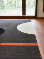 Orla Kiely Grey Geo Flower Rug - Image 3 of 3