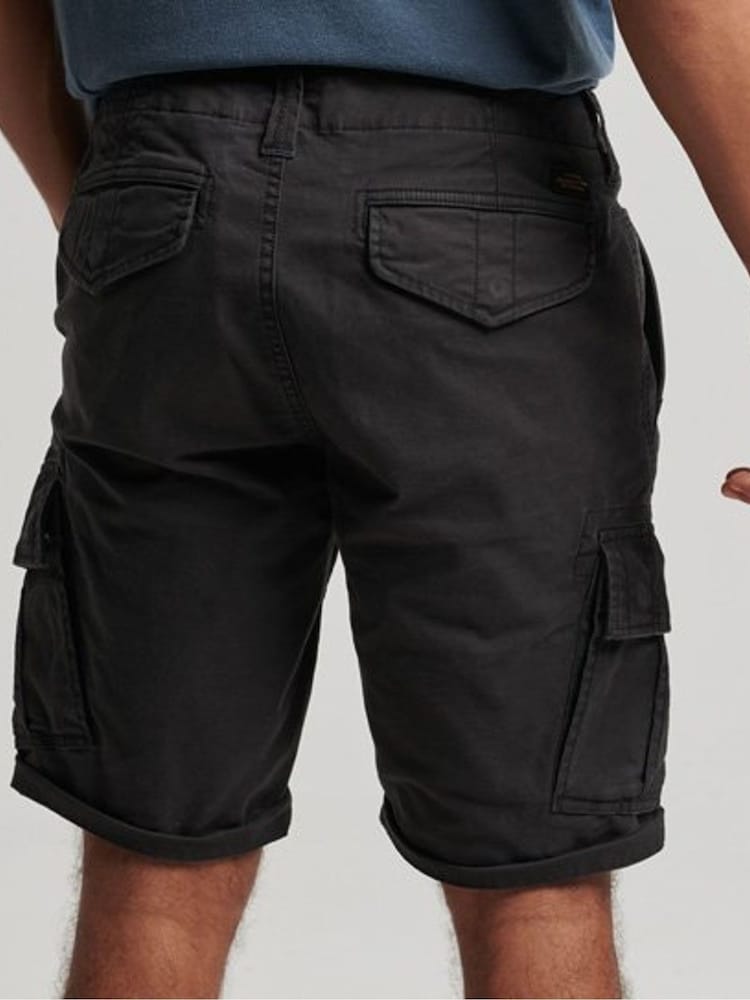 Superdry Black Vintage Logo Cargo Shorts - Image 3 of 5