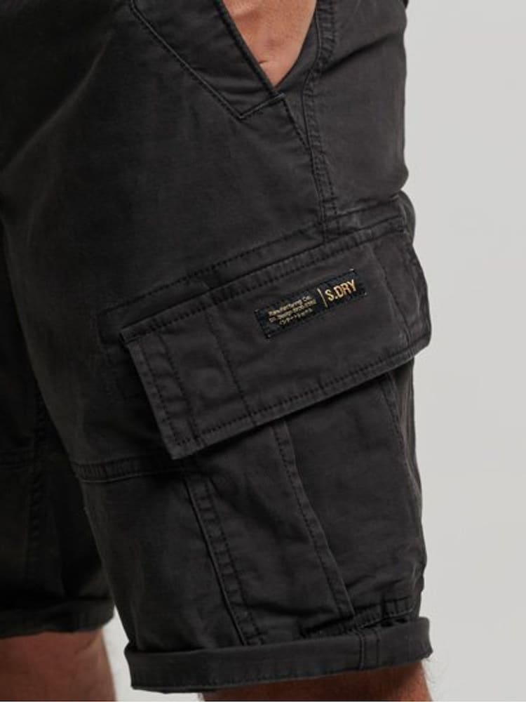 Superdry Black Vintage Logo Cargo Shorts - Image 4 of 5