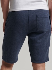 Superdry Dark Blue Washed Cotton Vintage Logo Jersey Shorts - Image 2 of 7