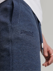 Superdry Dark Blue Washed Cotton Vintage Logo Jersey Shorts - Image 5 of 7