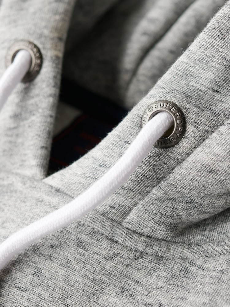 Superdry Grey Vintage Logo Slim Fit Classic Hoodie - Image 6 of 6 Superdry Grey Vintage Logo Slim Fit Classic Hoodie - Image 6 of 6