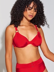 Pour Moi Red Non Padded Samoa Underwired Bikini Top - Image 1 of 5