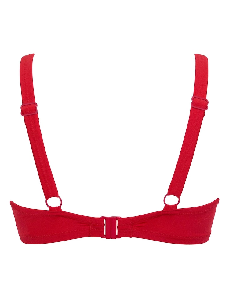 Pour Moi Red Non Padded Samoa Underwired Bikini Top - Image 5 of 5