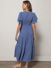 Line & Dot Blue Skylar Midi Dress - Image 3 of 4