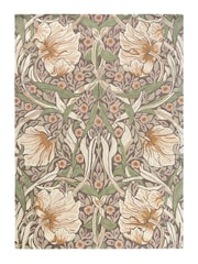 Morris & Co. Aubergine Purple Pimpernel Rug - Image 1 of 4