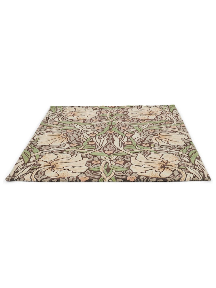 Morris & Co. Aubergine Purple Pimpernel Rug - Image 2 of 4