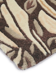 Morris & Co. Aubergine Purple Pimpernel Rug - Image 3 of 4