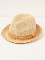 FatFace Natural Womens Bee Band Trilby - Image 2 of 3
