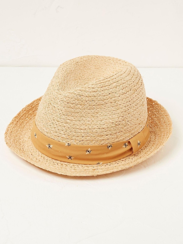 FatFace Natural Womens Bee Band Trilby - Image 2 of 3