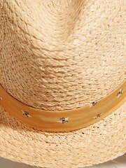 FatFace Natural Womens Bee Band Trilby - Image 3 of 3